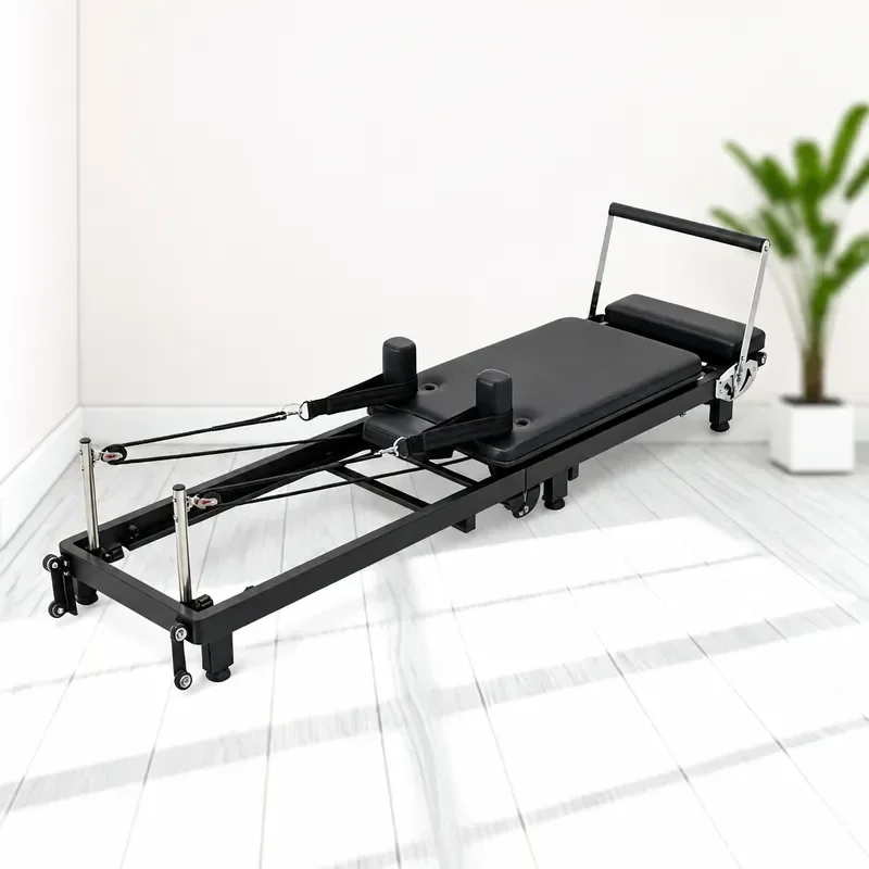 Foldable Pilates Reformer Bed Home Core Strength Training Rehabilitation Equipment Fitness Machine for Full Body Workout