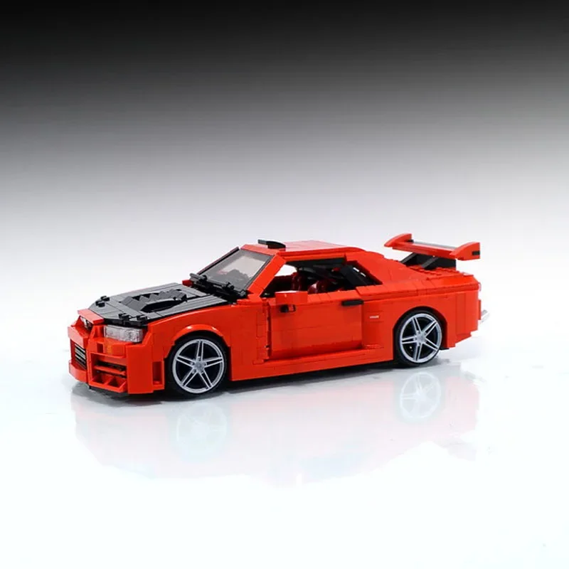 Bloques de construcción MOC-29377 coche de carreras clásico R34, modelo de costura 1513 piezas, regalo para niños, rompecabezas, juguete, regalo de cumpleaños, DIYChristmas