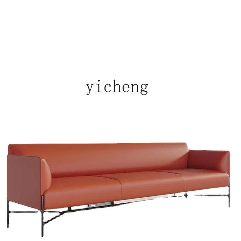 

ZK Sofa Reception Office Imitation Leather Sofa Combination Single Three-Seat Simple Office Furniture