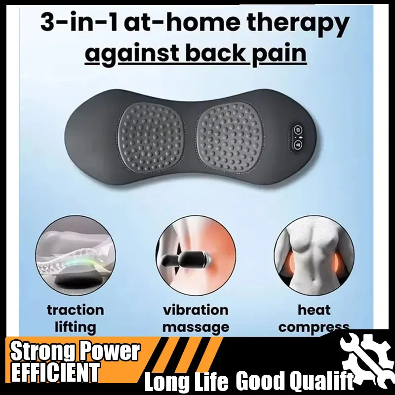 

3-in-1 Back Massager with Relief Bed Sleeping Shiatsu Deep Tissue Portable Shoulder Lower Back Pain Relief Waist Massager Tool
