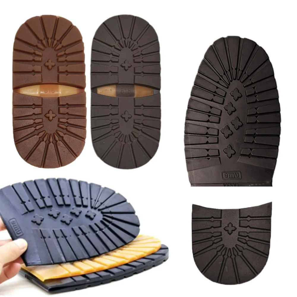 Thicken Forefoot Patch Thicken Rubber Shoe Soles Business Shoes Heel Sole Non-slip Repair Materials Solid Color Shoe Pad Mat Pad