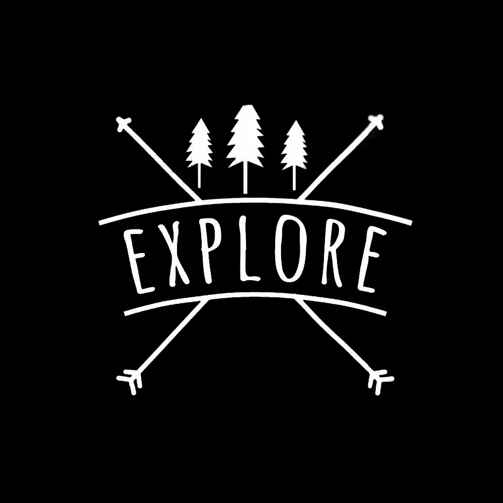 -Automotive vinyl stickers, exploration in the forest, tree stickers, computers, laptops or car decorations