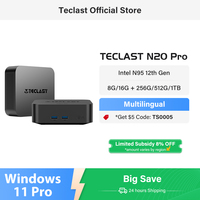 Teclast N20 Pro Mini PC Intel N95 12th Gen Processors DDR4 16GB RAM 256GB/512GB/1TB SSD WiFi BT 4K HD Desktop Computer Portable