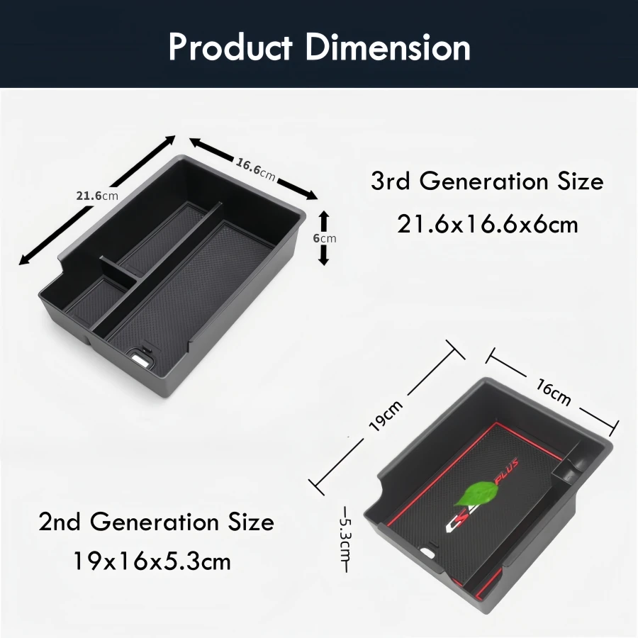 For Changan CS55 Plus 2023-2025 2026 ABS Armrest Organizer Tray Box Center Armrest Storage Box Insert Interior Accessories Black