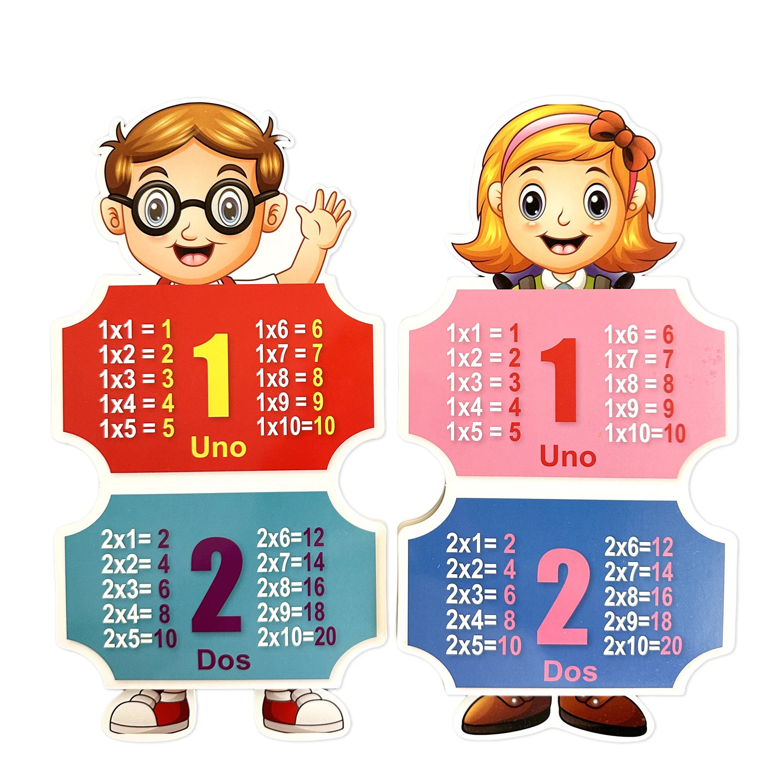 بطاقات تعلم الرياضيات الضرب للأطفال الإسبانية، وسائل تعليمية لمرحلة ما قبل المدرسة، بطاقات موارد التعليم المنزلي