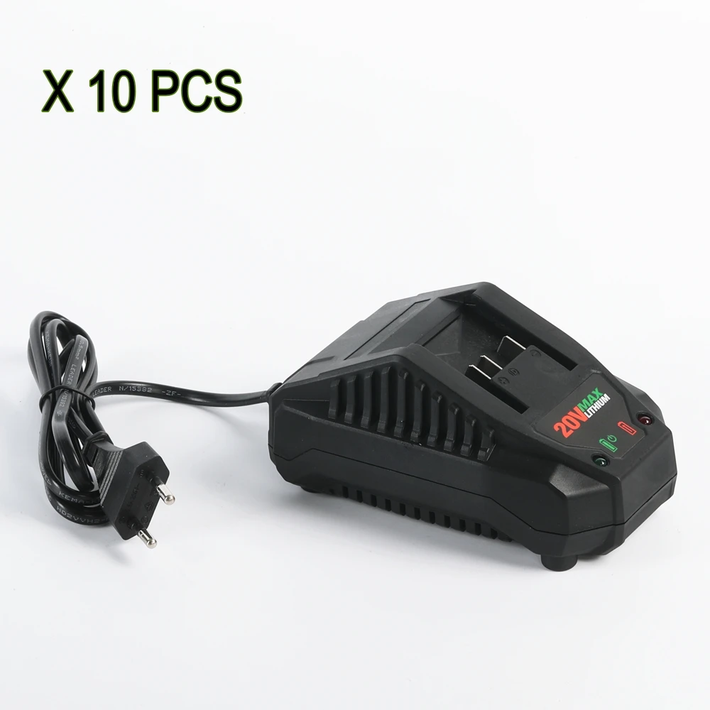 

LOJOAN 10 Units Quick Charger 21.5V 2.4A 65W for Parkside 20V Team Power Tool Battery for PLG 20 A4 PLG 20 A1