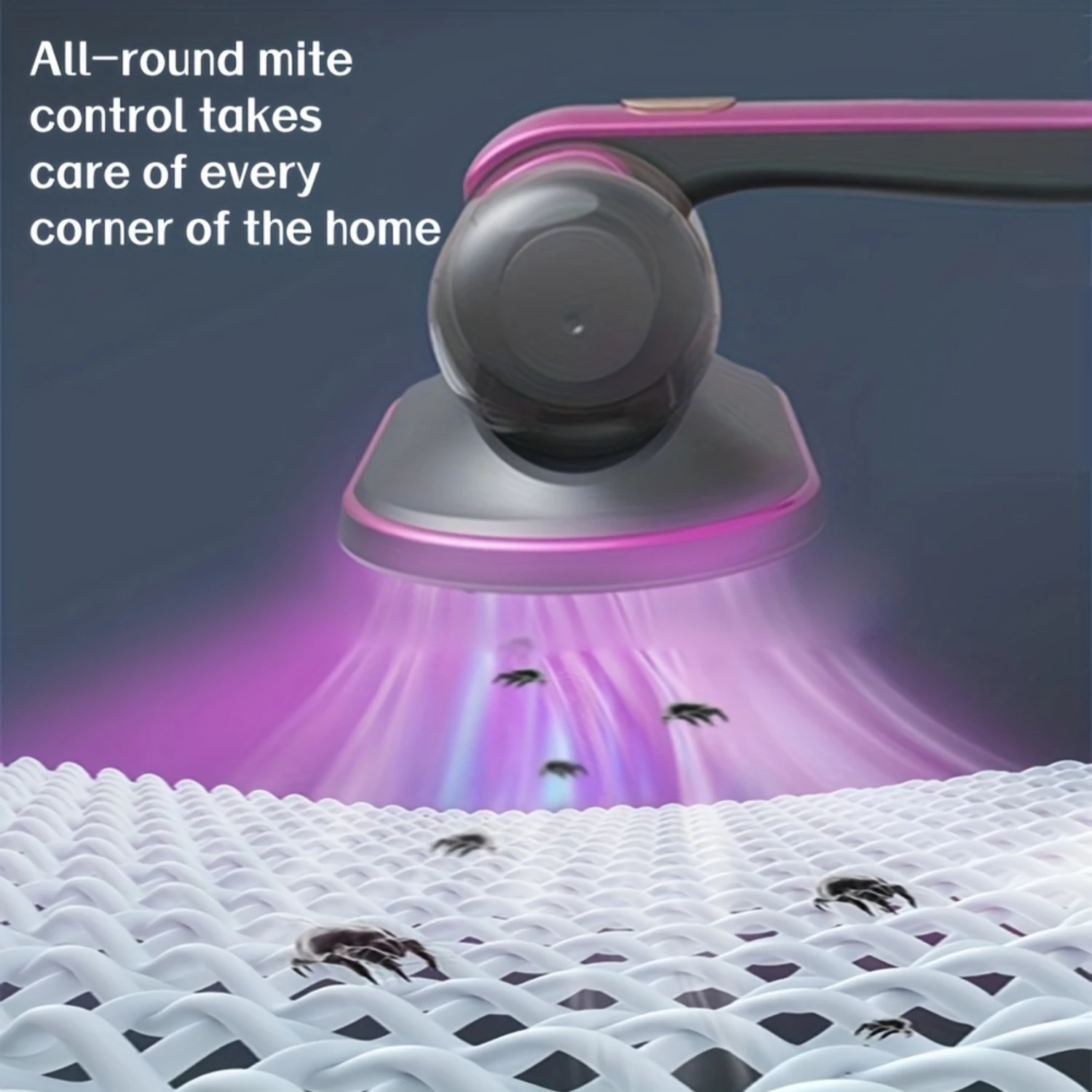 Strong Suction Wireless UV Mite Vacuum Cleaner - High Power Household Bed Linen Cleaner, Effectively Remove Mites Wireless UV Mi