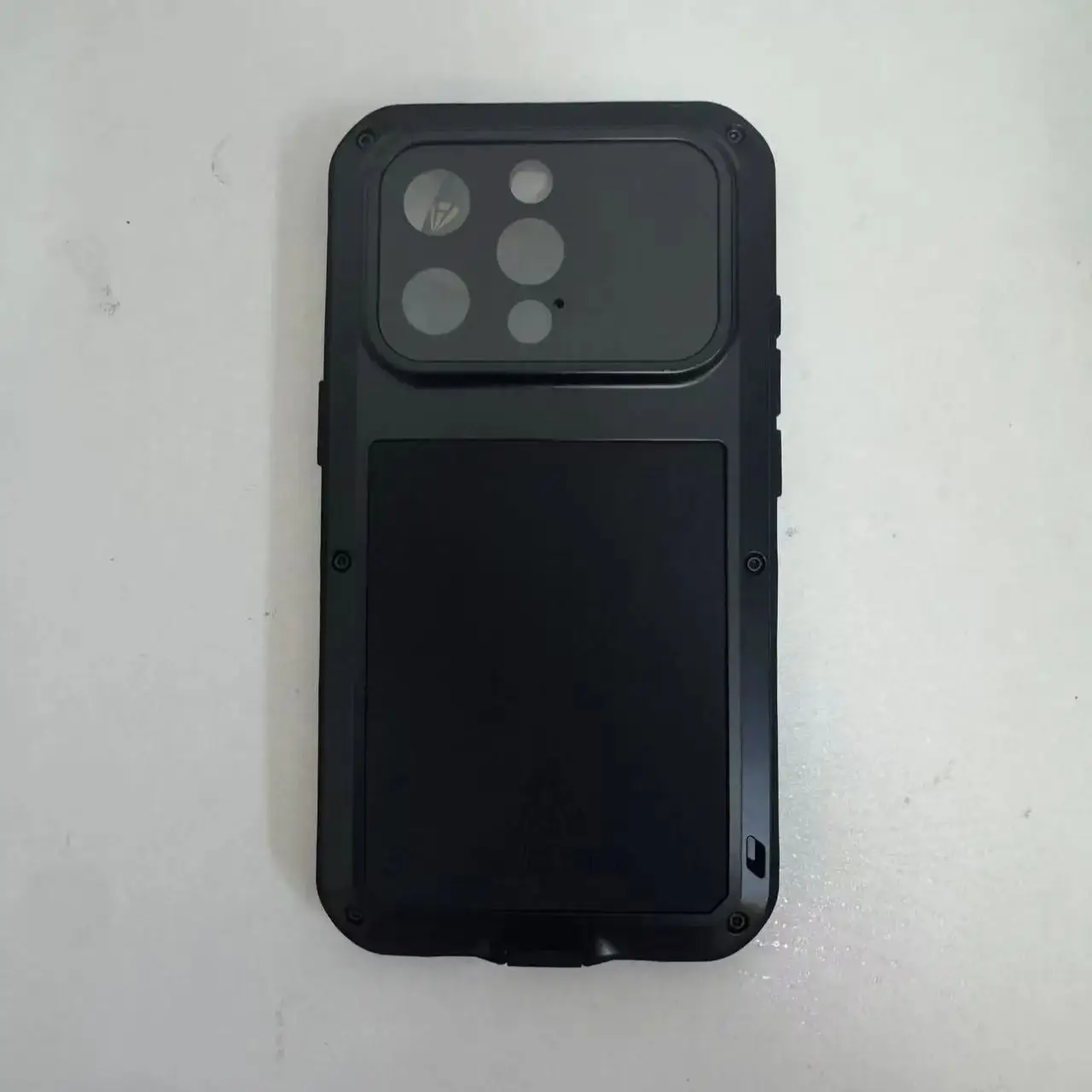 

Love Mei Сверхмощные защитные чехлы для телефонов для Apple Iphone 16, 15, 14 Plus 13, 12 Pro Max, мини-металлический алюминиевый бронированный чехол