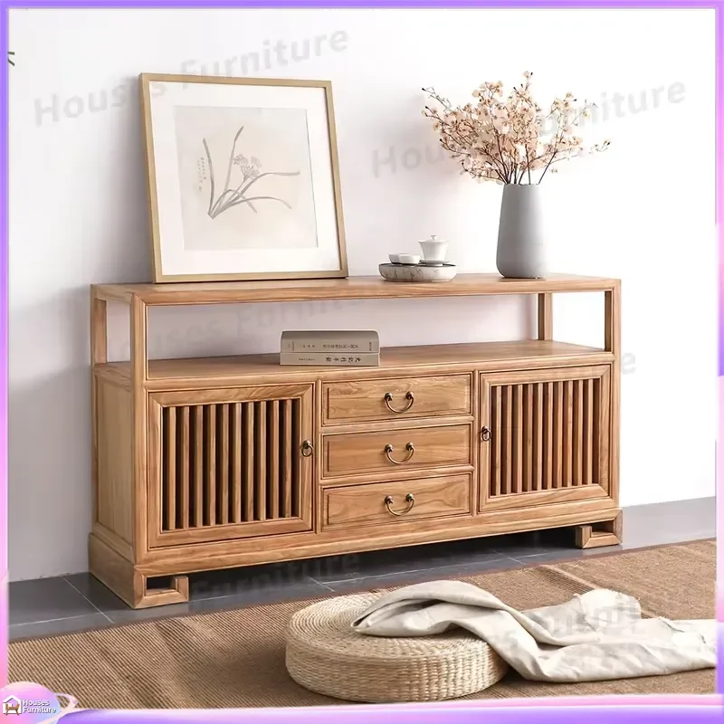 Solid Wood Shoe Cabinet Storage Organizer with Drawers Modern Entryway Hallway Furniture Floor Standing Rack for Living Room view 3
