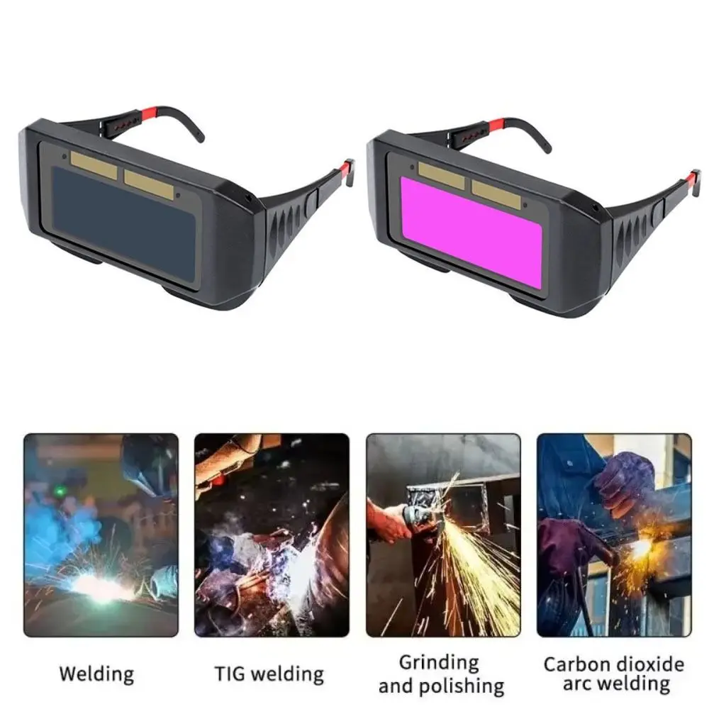 Solar Welding Glasses Auto Dimming Multipurpose UV Protective Goggles Adjustable Band Welding Mask Work Protective Equipment