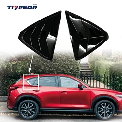 Car Rear Window Side Louvers Vent Trim ABS Rear Window Louver Shutter Cover For Mazda CX5 2018 - 2023 2019 2022 2021 2020
