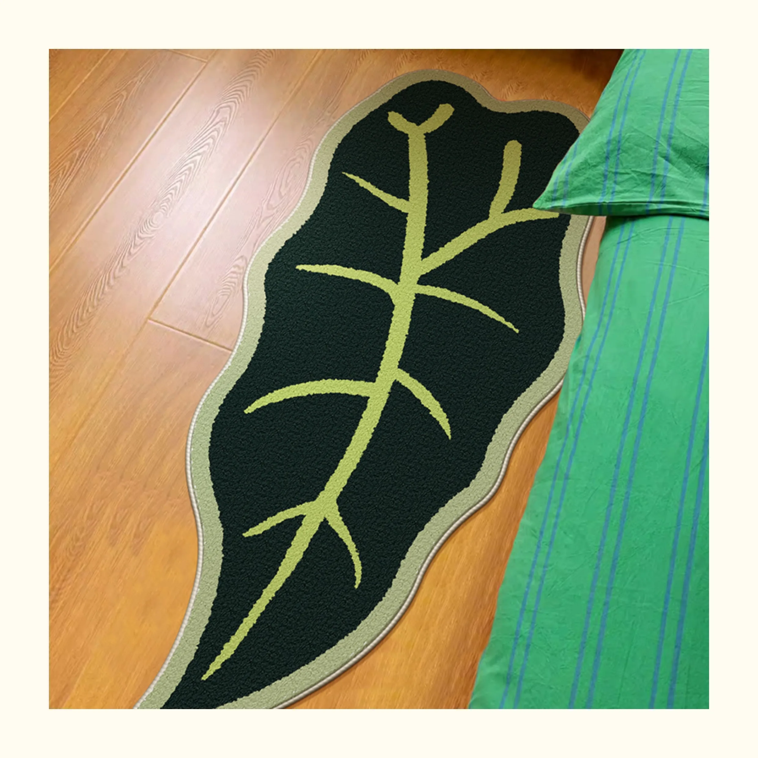 

VIKAMA Summer Bedside Carpet Plant Healing Bedroom Bedside Carpet Children's Room Carpet The Most Beautiful Cushion Home Decorat