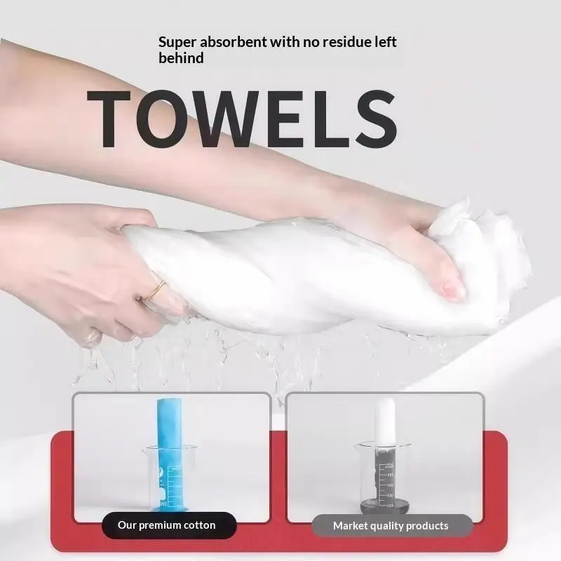 14pcs/Pack Disposable Portable Travel Towels Thickened Compressed Face Cleansing Beauty Square Washcloths For On-the-Go Hygiene