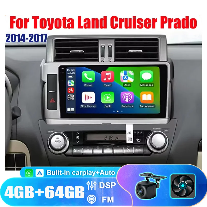 

10.1" Car Multimedia Navigation For Toyota Land Cruiser Prado 150 2013-2017 Radio 2din Android Autoradio CarPlay Stereo GPS WiFi