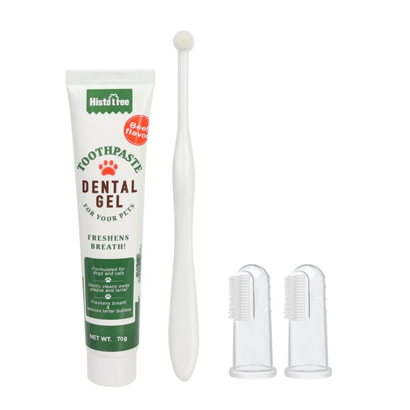 Pet Toothpaste Toothbrush Set Cat Toothbrush Cat Dog Finger Set Dog Toothbrush Oral Cleaning Pet Supplies