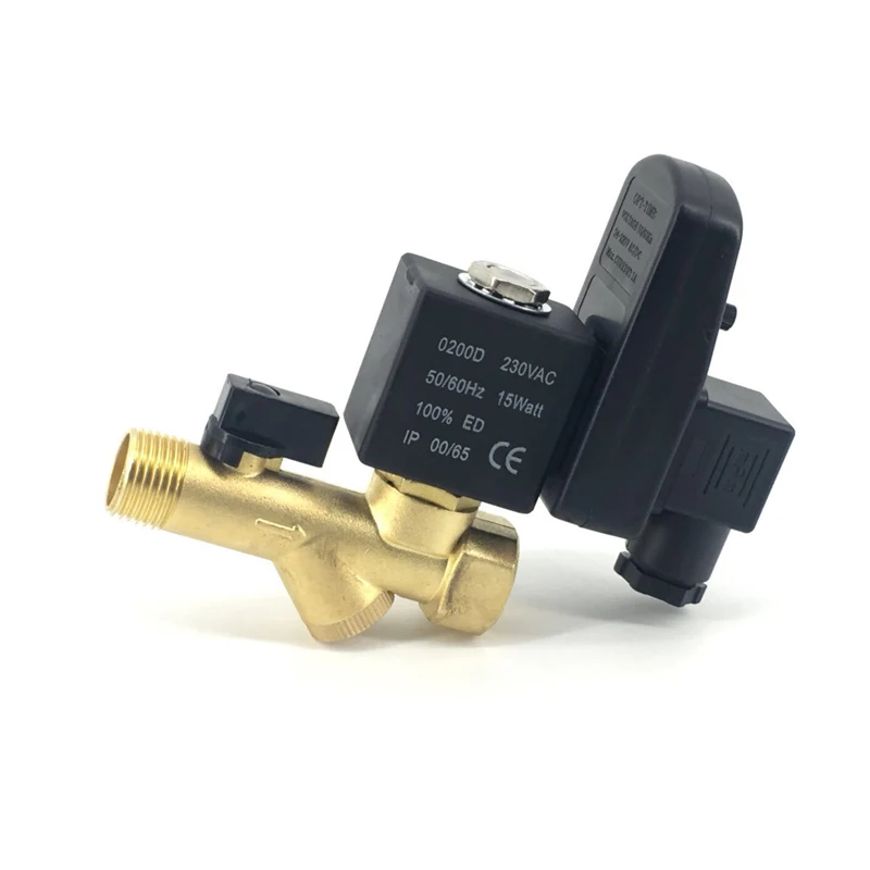 Free Shipping High Quality 1/2'' Compressor Auto Condensate Drain Digital Timer Valve Solenoid AC220V Model EDV-15T EDV Timer