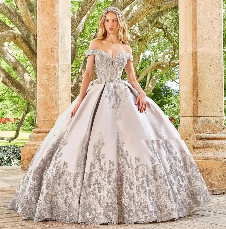 فساتين أميرة Quinceanera ، ثوب حفلة ، مكشوف الكتف ، حلوة 16 فساتين ، 15 سنة