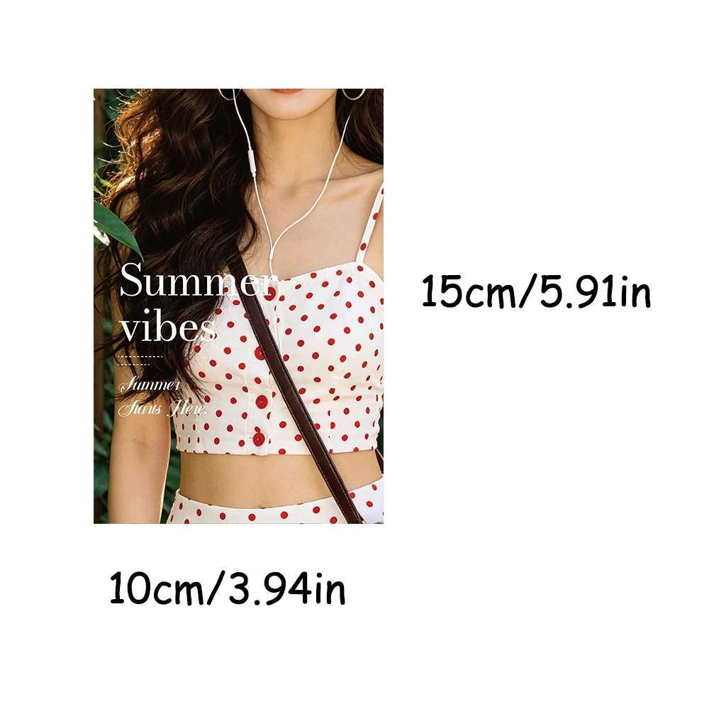 10Pcs Fresh Summer Women Fashion Outfit Postcard Wall Stickers, Bright Summer Dressing Look Art Collage Posters, Aesthetic Photo