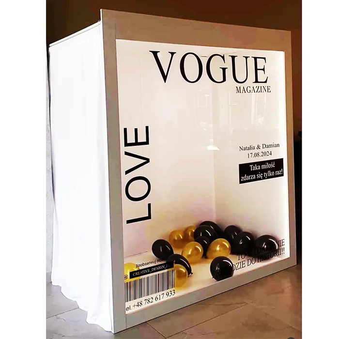 High Quality Magazine Box Photography Background Advertising Trade Show Vogue Magazine Photo Booth For Party Wedding Decoration