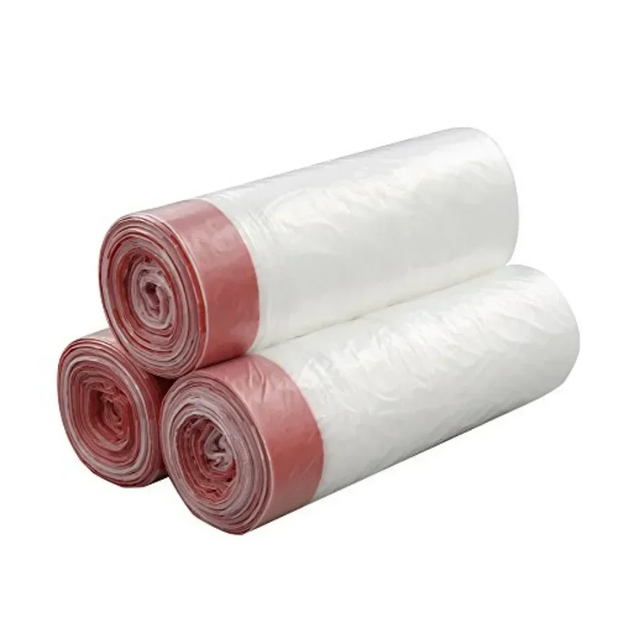 

Маленькие мешки для мусора объемом 1,2 галлона с прозрачным шнурком для компактное содержание мусора, упаковка на 120 штук с надежной застежкой и прозрачным устройством