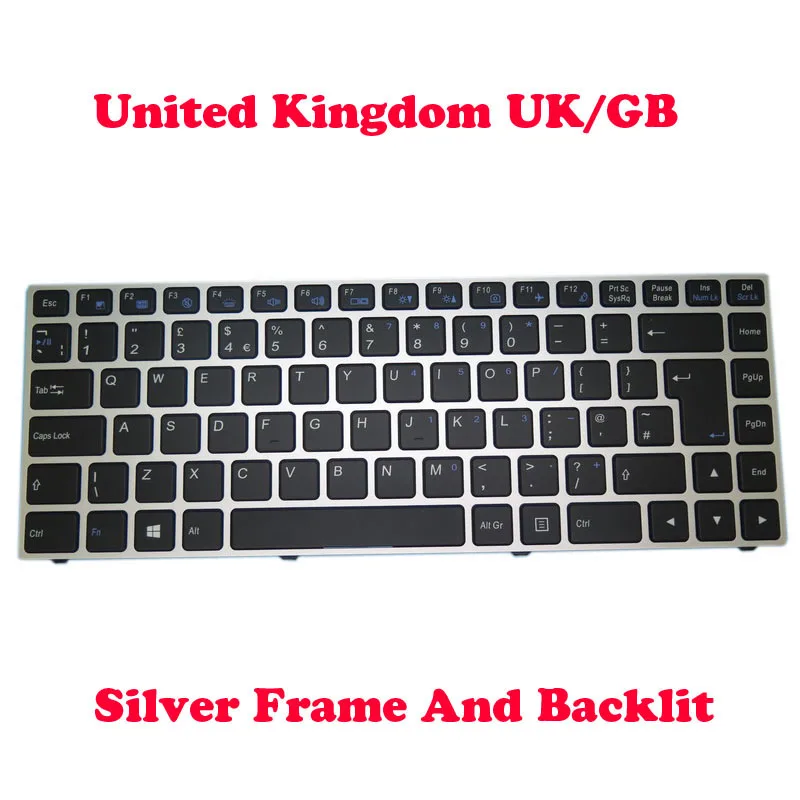 DM EST IT SP UK Keyboard For CLEVO P640 MP-13C26E0J4303 43063 4306 43069 4307 MP-13C26GBJ4303 4306 6-80-N13B0-191-1