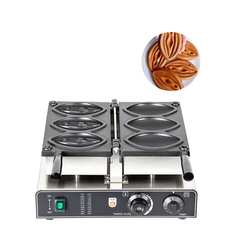 3 Pcs Mini Girl Lily Waffle Maker Commercial Delicious Waffle Making Machine Non Stick CoatingSnack Machines Cooking Appliance