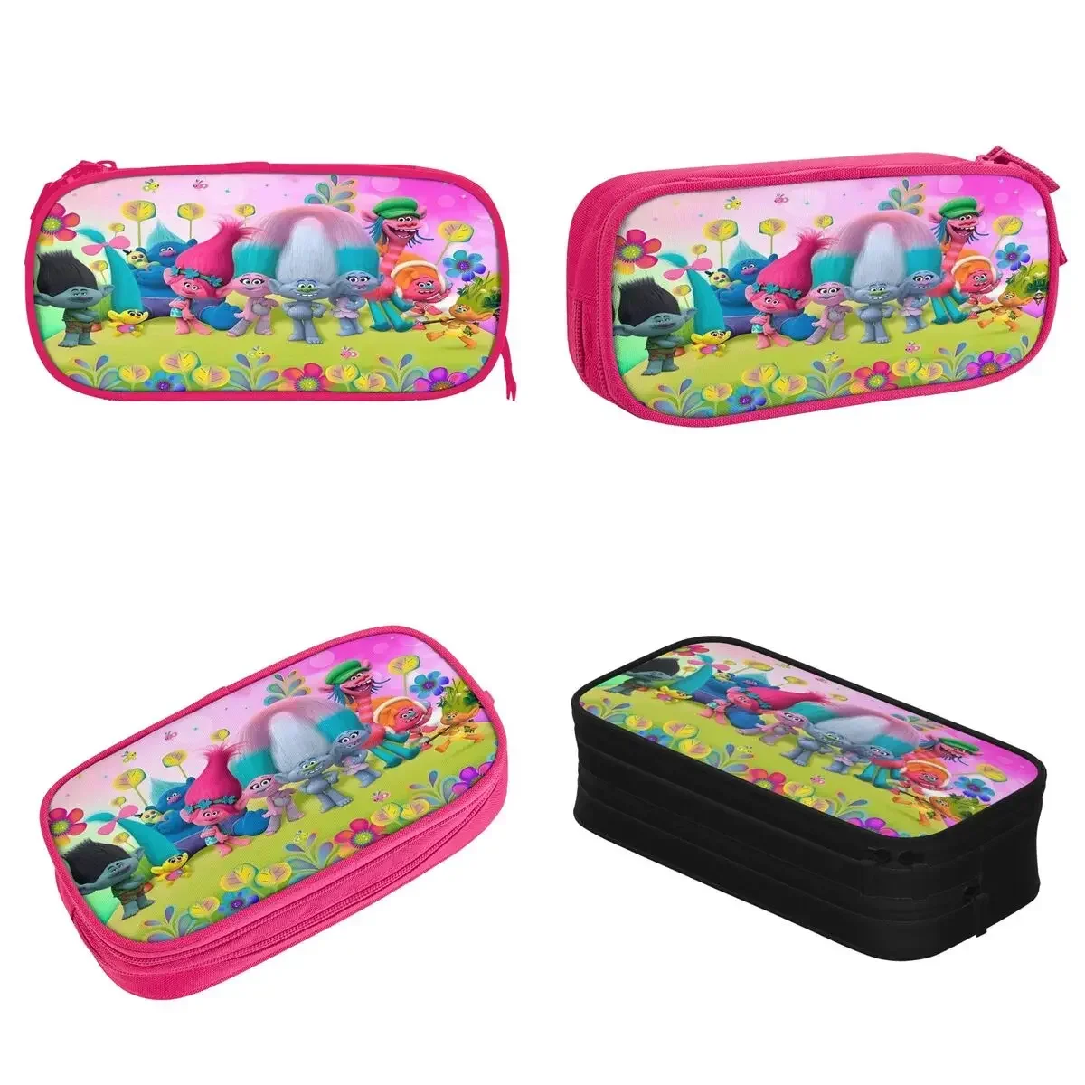 

Fashion Anime Trolls Movie Pencil Case Cartoon Pencilcases Pen for Girls Boys Large Storage Bag Students Cosmetic Stationery
