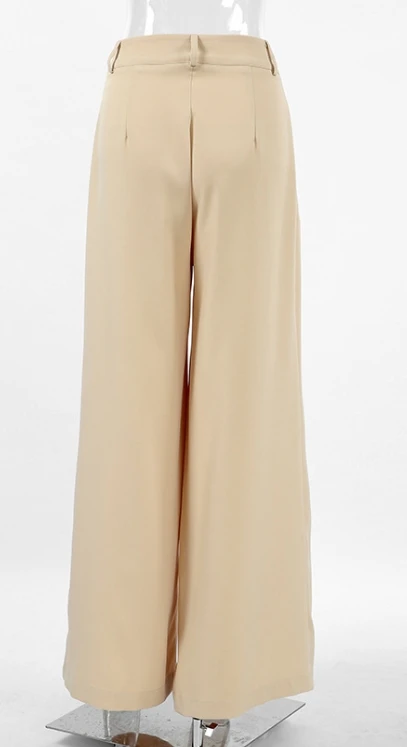 2025 Autumn Fashion Women's Pants Khaki Design High Waisted Temperament Floor Length Casual Pants