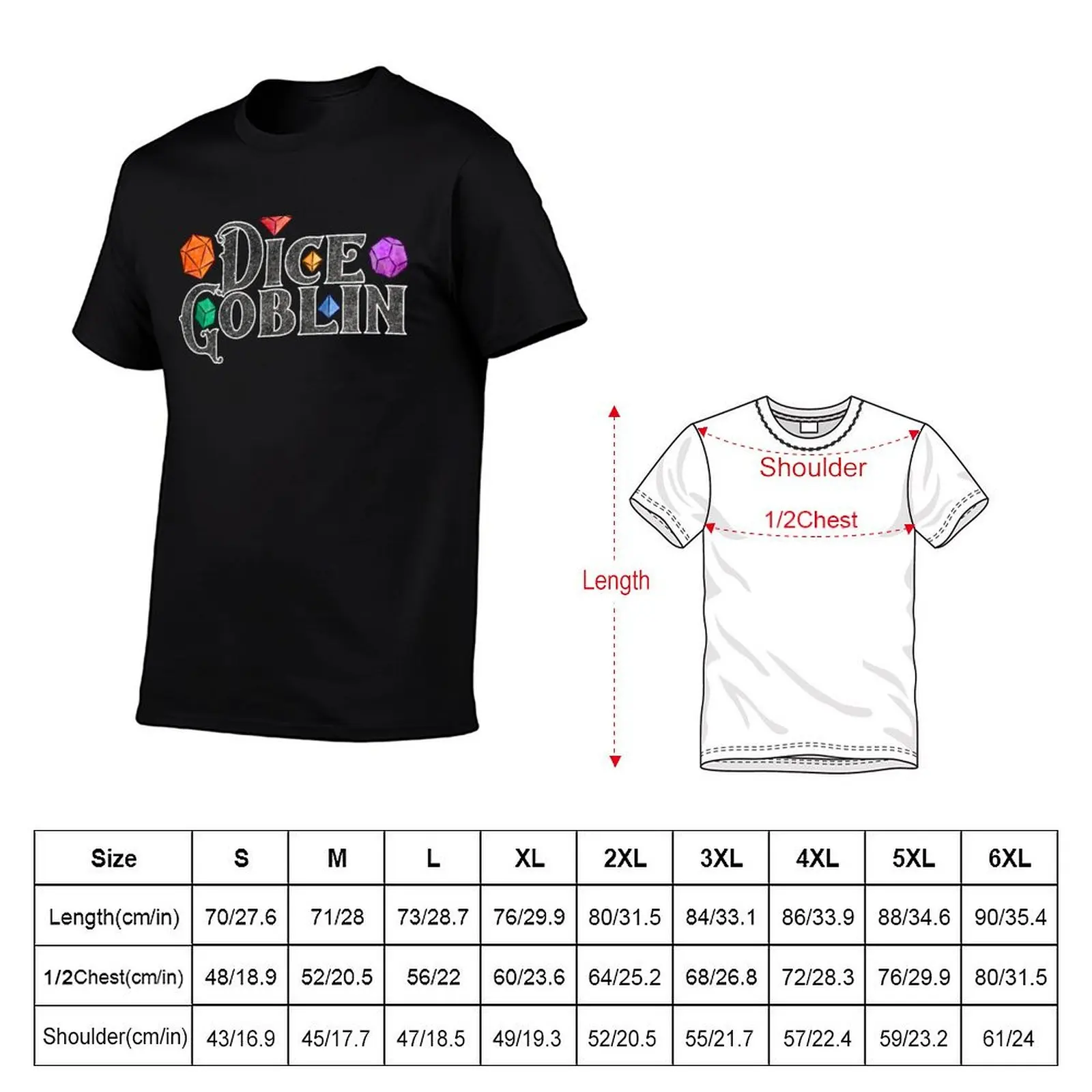 Dice Goblin Rainbow Dice T-Shirt new gifts and t-shirts heavyweights vintage clothes quick drying mens white t shirts