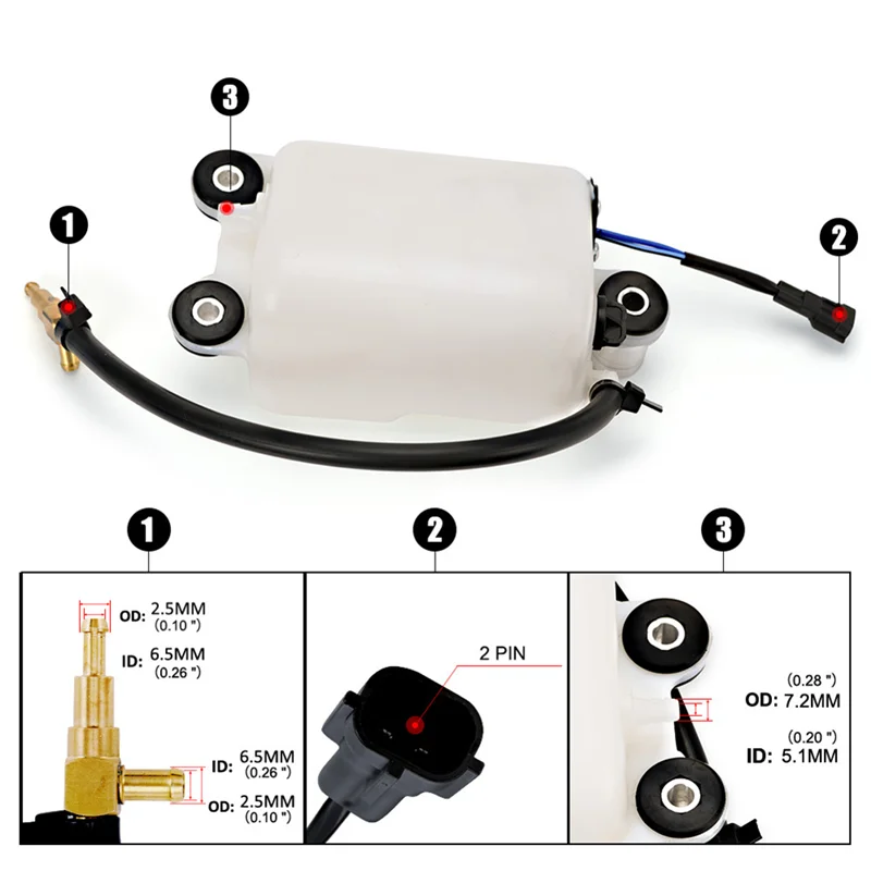 Reliable-1 Piece Outboard Oil Tank Assembly White Parts For Mercury Mariner 884525T1 1200-8M0064075 200HP 225HP 250HP 2000-2013