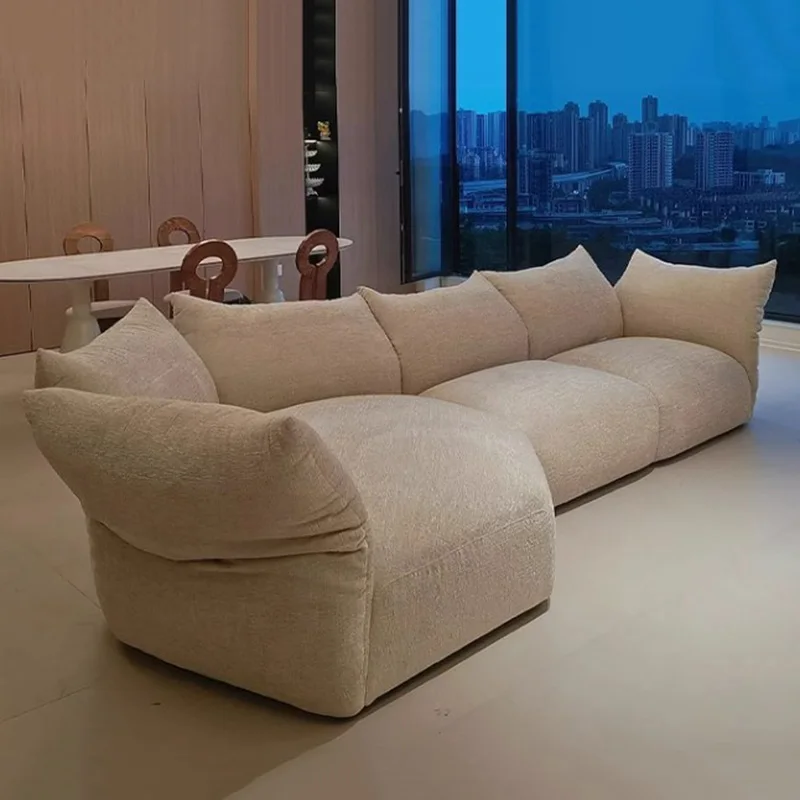 Plush Double Living Room Sofas Couch Lounger Italian Nordic Sofas Floor Recliner Oturma Odası Kanepeleri Home Decoration