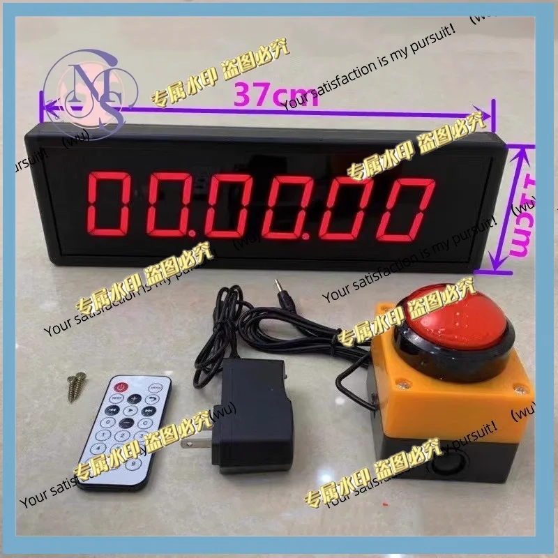 Race timer LED 6-digit digital display with remote control, dedicated to training
