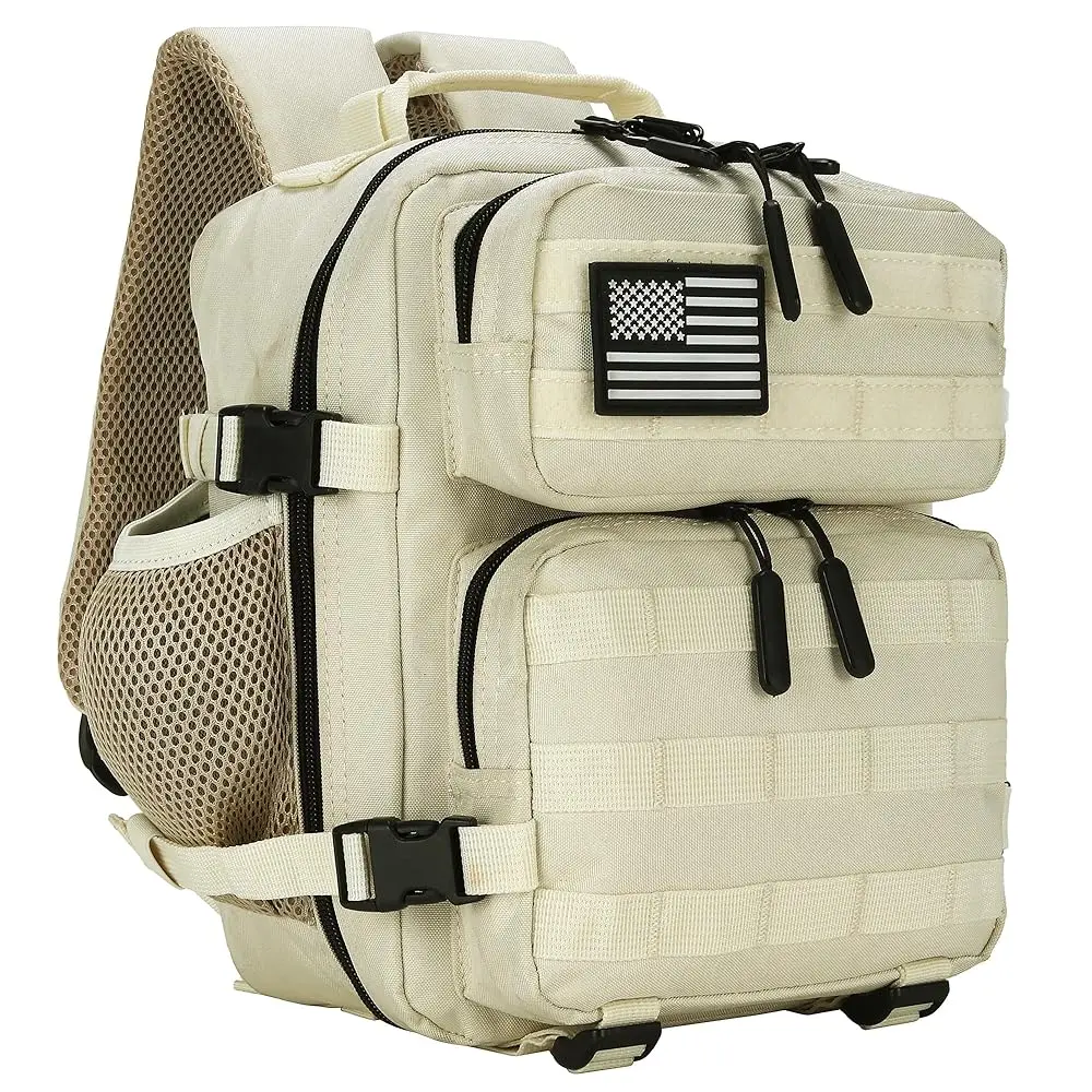 

Free Shipping9L Mini Tactical Backpack for Men and Women, Tactical Backpack Small for Hiking, Small Tactical Bag (CreamColored)