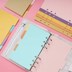 5 pcs/set Binder Index Dividers A5/ Personal size Notebook Inner Pages Separator Diary Planner Paper Category Pages Stationery