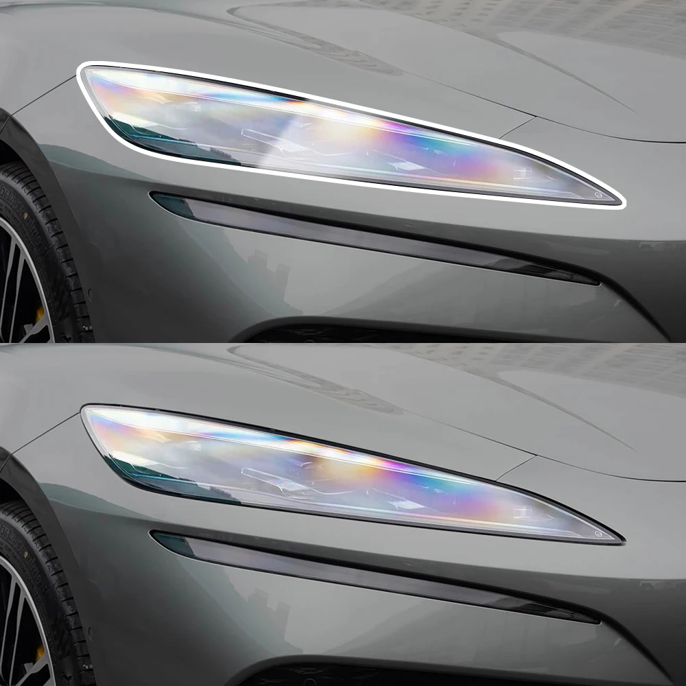 Custom Fit TPU PPF for Denza Z9 GT 2025-2026 High Gloss Smoke Black Pre Cut Headlight Protective Film Anti-Scratch Vinyl Wrap view 3