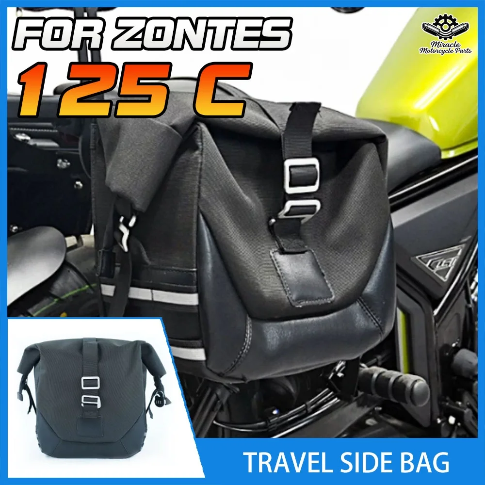 Retro-style motorcycle travel bag/luggage organizer/storage bag, classic and stylish accessory for ZONTES 125C.