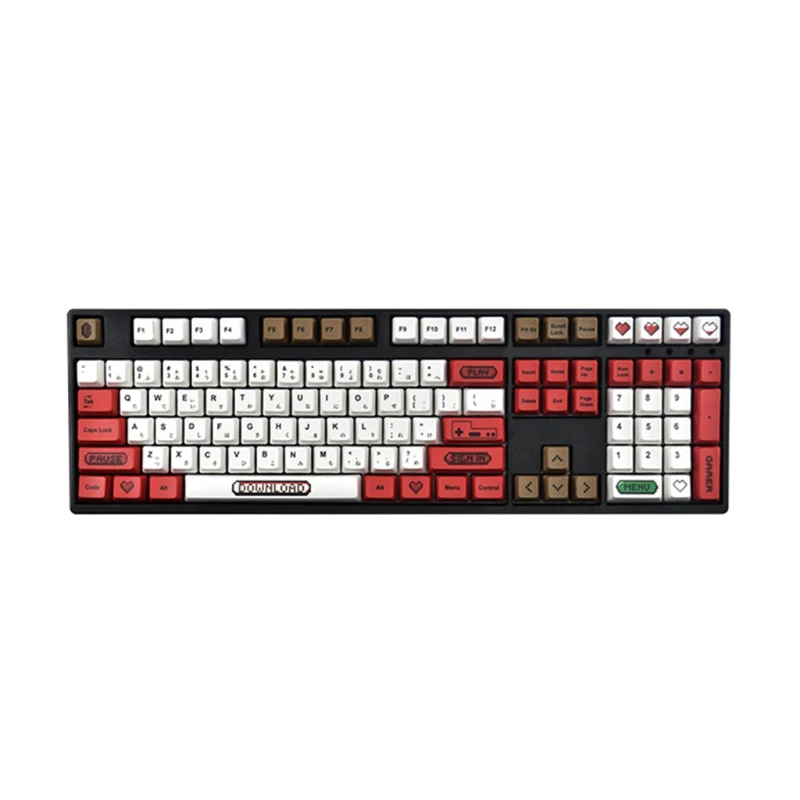 Juego completo teclas doble disparo PBT perfil Cherry 108 teclas para teclado mecánico