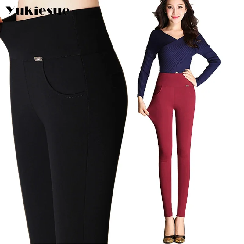 High quality pencil pants capris women 2022 summer style high waist elastic skinny pants female trousers woman pantalon femme