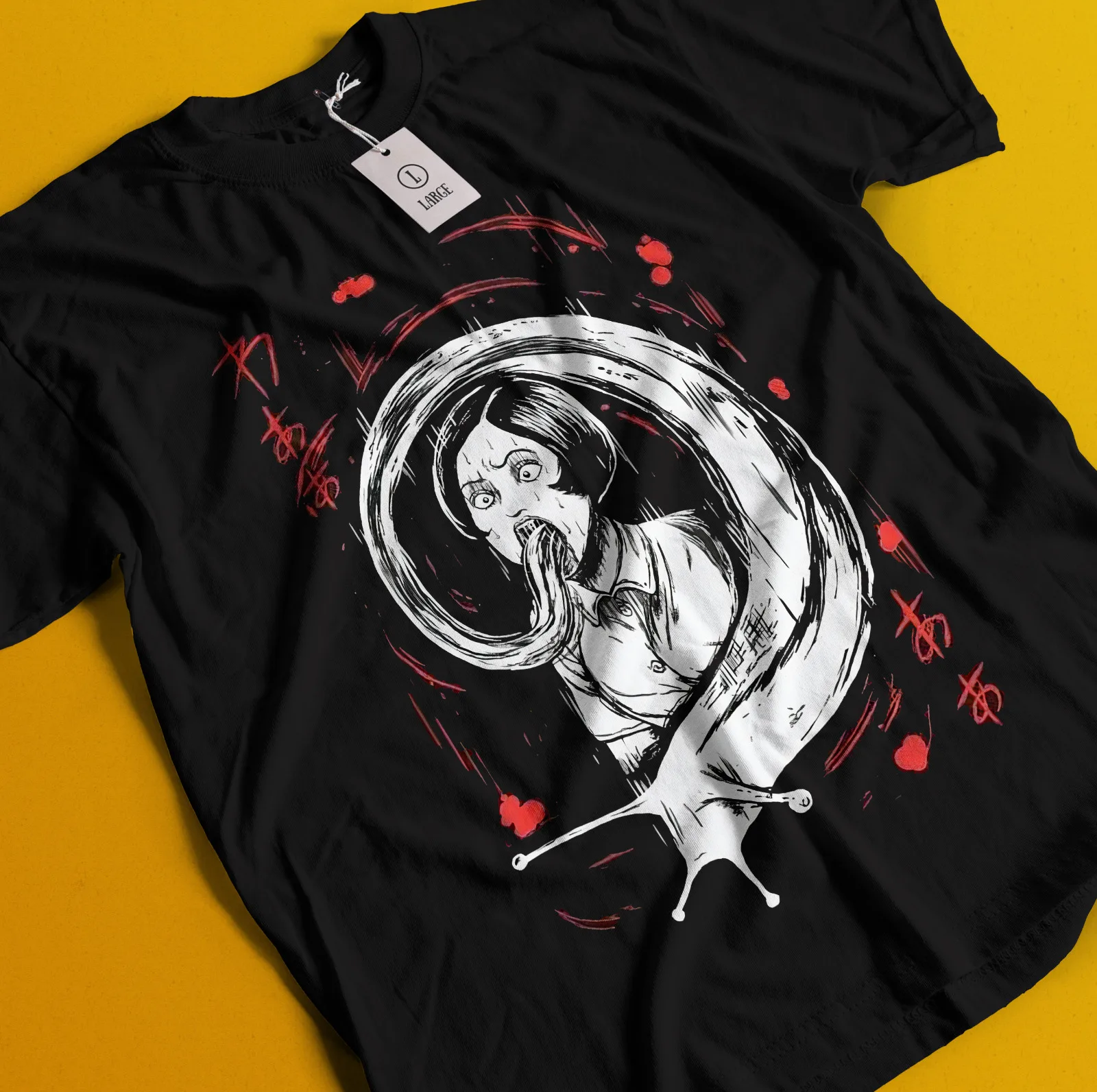 Tomie Shirt Uzumaki Tshirt Junji Ito T-Shirt Horror Anime Tee Slug Girl Manga
