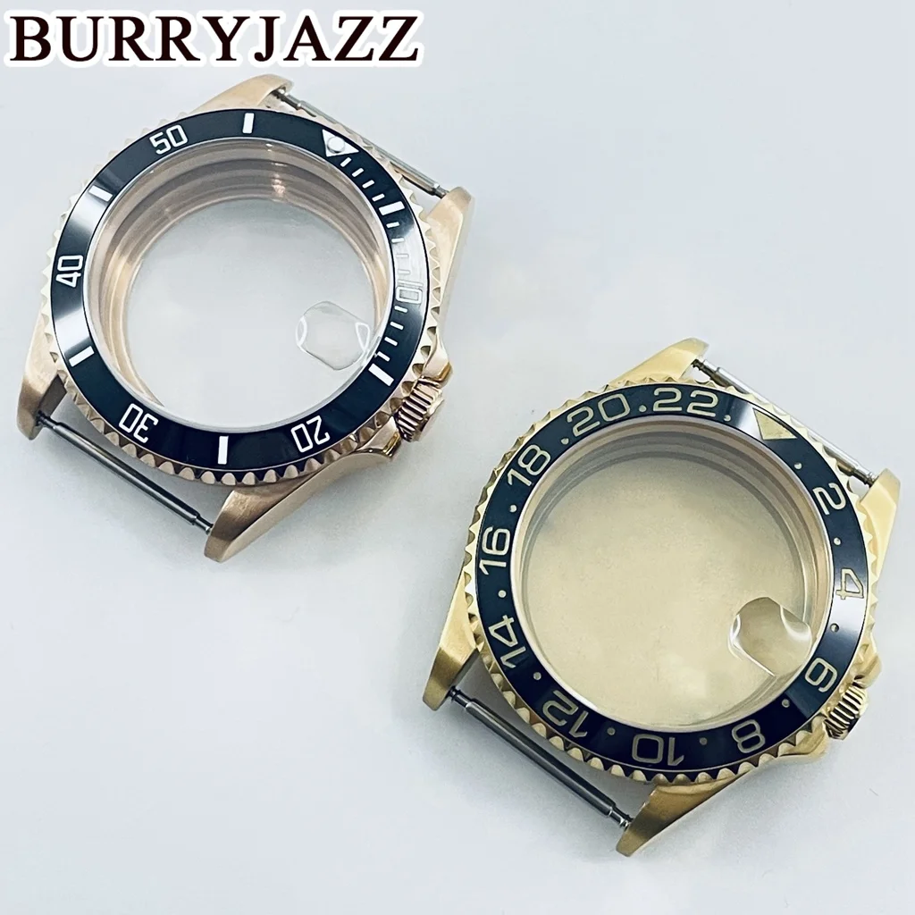 BURRYJAZZ 38 มม.NH35 NH36 NH34 NH38 NH70 NH72 ETA2824 PT5000 SUB GMT Diver CaseนาฬิกาSapphireแก้วเซรามิคBezel