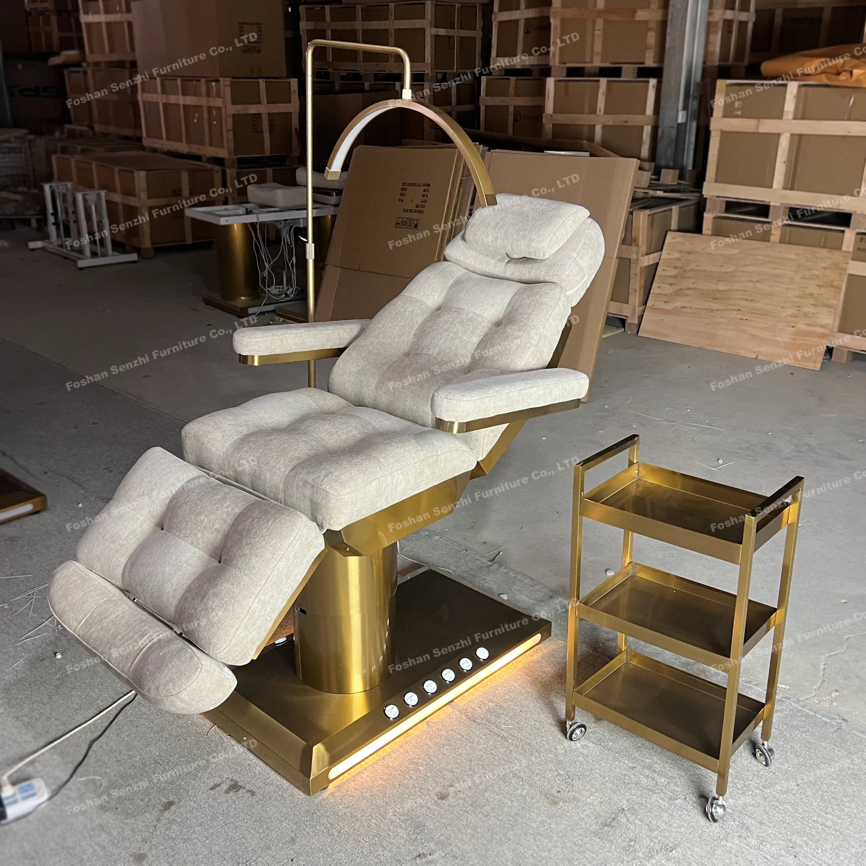 

Luxury Electric Massage Bed Beauty Salon Facial Care & Lash Bed 3/4 Motor Eyelash Massage Lash Bed