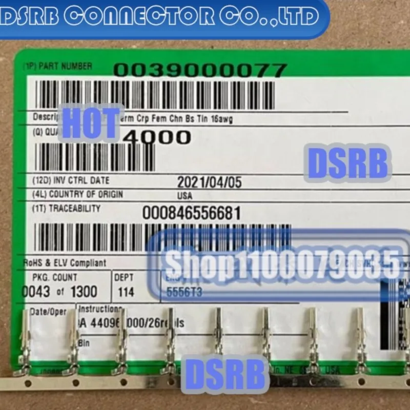 

100 шт./лот 3900-0077 39000077 39-00-0077 5556T3 100% новые и оригинальные