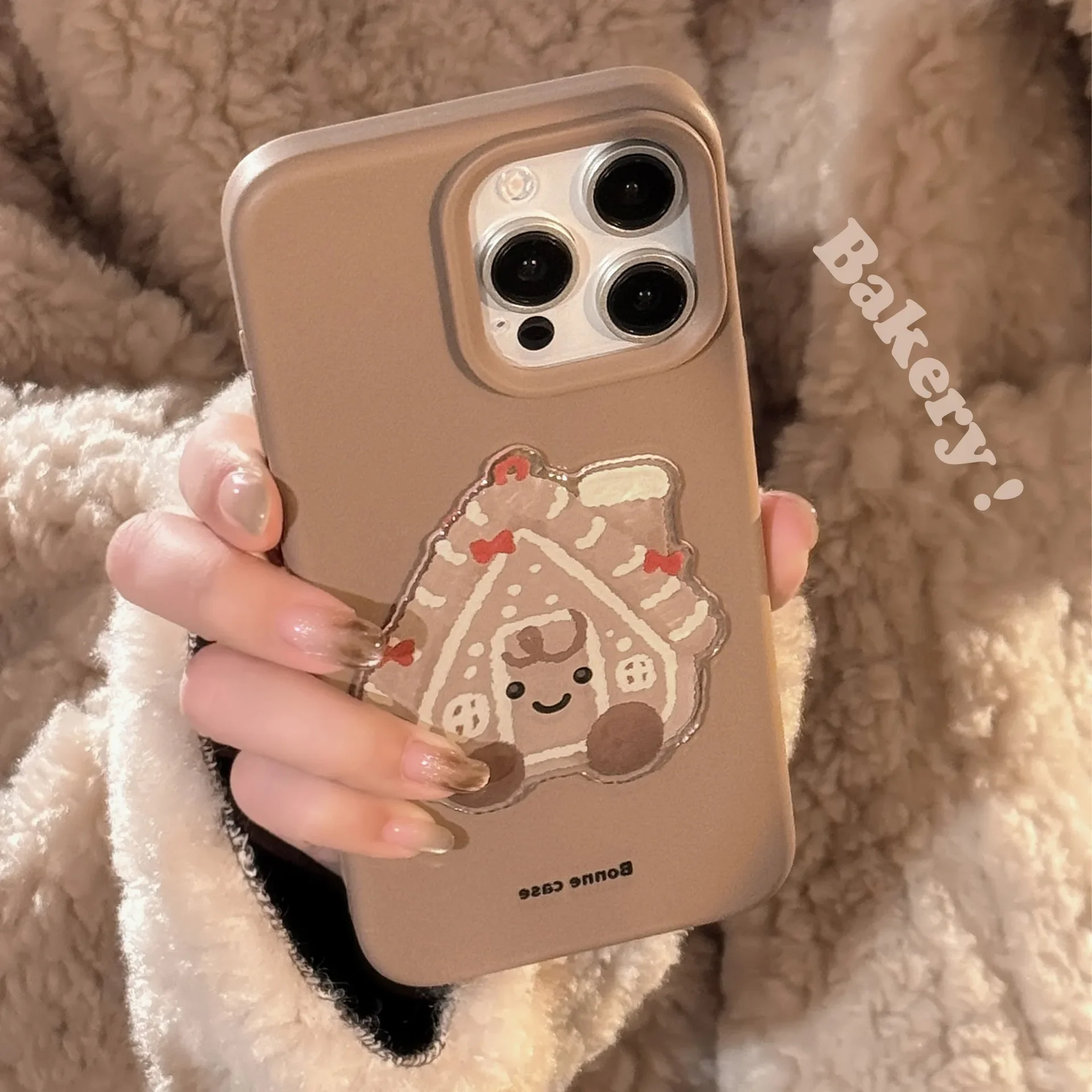 Cartoon Candy Cookie House Patch Phone Case for IPhone16 15 14 12 13 11 Pro ProMax Plus X XR Shockproof Phone Cover