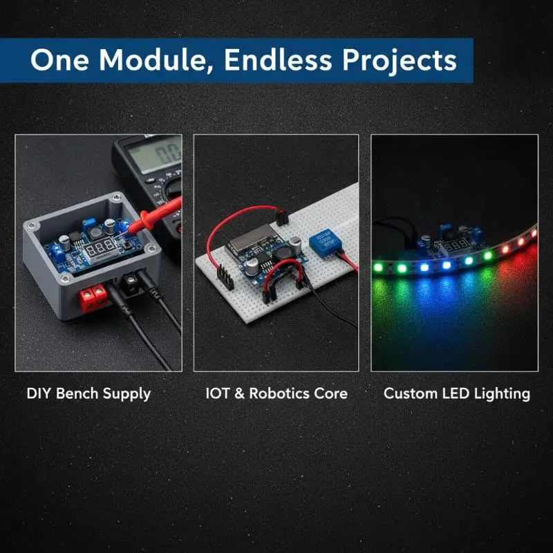 LM2596LM2596S Power Module LED Voltmeter DC-DC Adjustable Step Down Power Supply