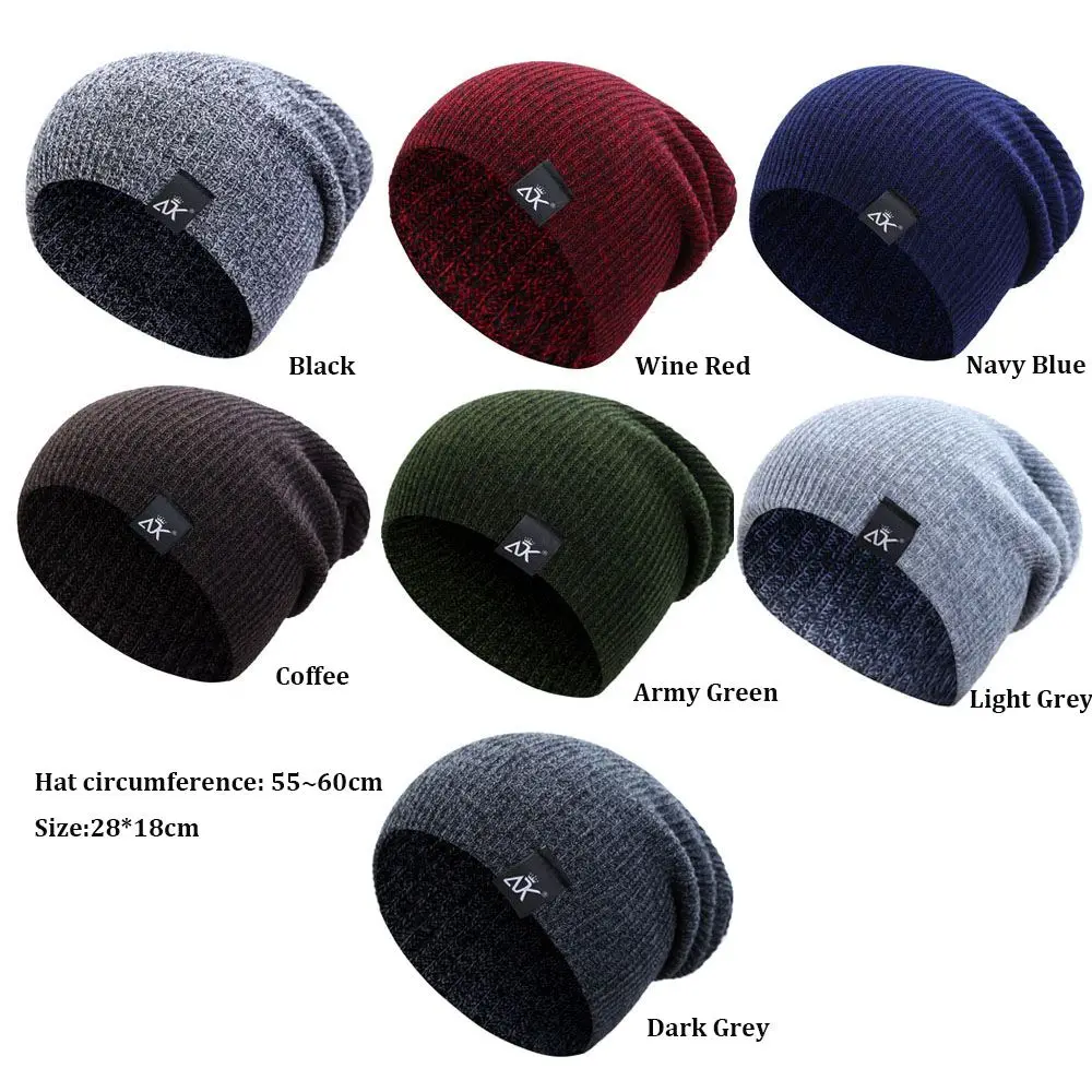New Solid Cute Woman/Men Knitted Beanies Female Beanie Caps Warmer Bonnet Winter Autumn Hats