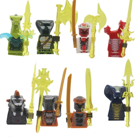Hot Toys Ninja Mini Figure Building Blocks Toys Jay Zane Kai Nya Wu Garmadon Shark Man Anime Cartoon Action Figure Assembly Toys