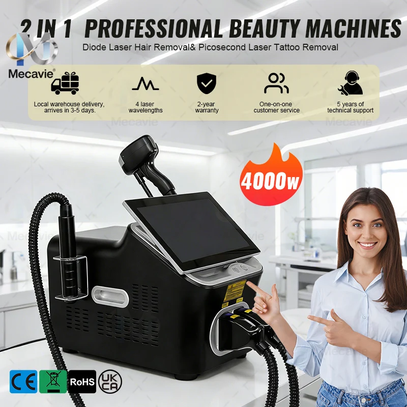 6000W Upgraded 6-in-1 6-Wave Diode Laser Ice Point Painless Hair Removal Machine | Global Exclusive FAC Latest Tech