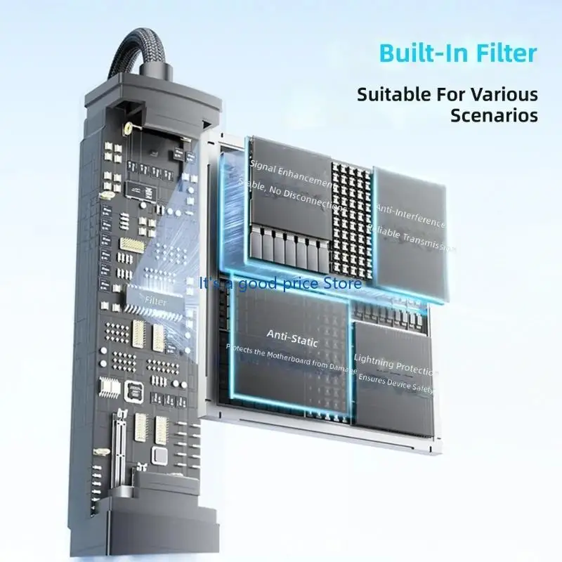  Multifunctional USB Type C Networking Card With 1000Mbps RJ45 And 3 USB3.0 Slots