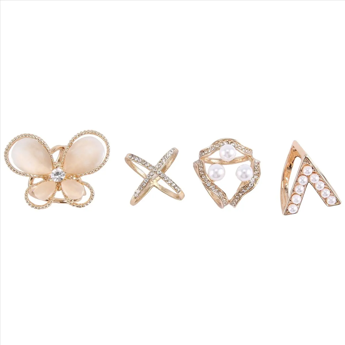 

【COUPON!】{0}4 Pcs Scarf Rings for Women Scarf Ring Clips Elegant Scarf Buckle Rings Silk Scarve Shawl Decoration Accessories