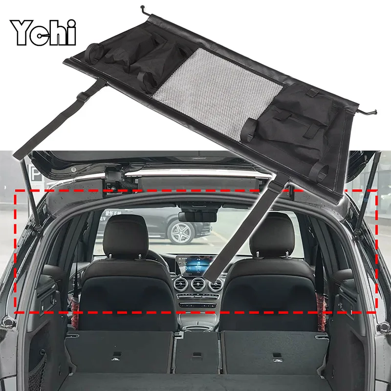 

Для Mercedes Benz GLC X253 2016-2022 автомобильный багажник изоляционная защитная сетка для забора для домашних животных сетка автомобильные аксессуары